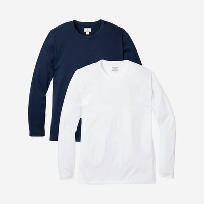 Petite Plume Men&#39;s Pima Long Sleeve T-Shirt Duo