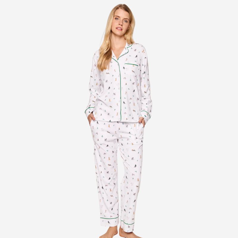 Petite Plume Women&#39;s Holiday Pima Pajama Set
