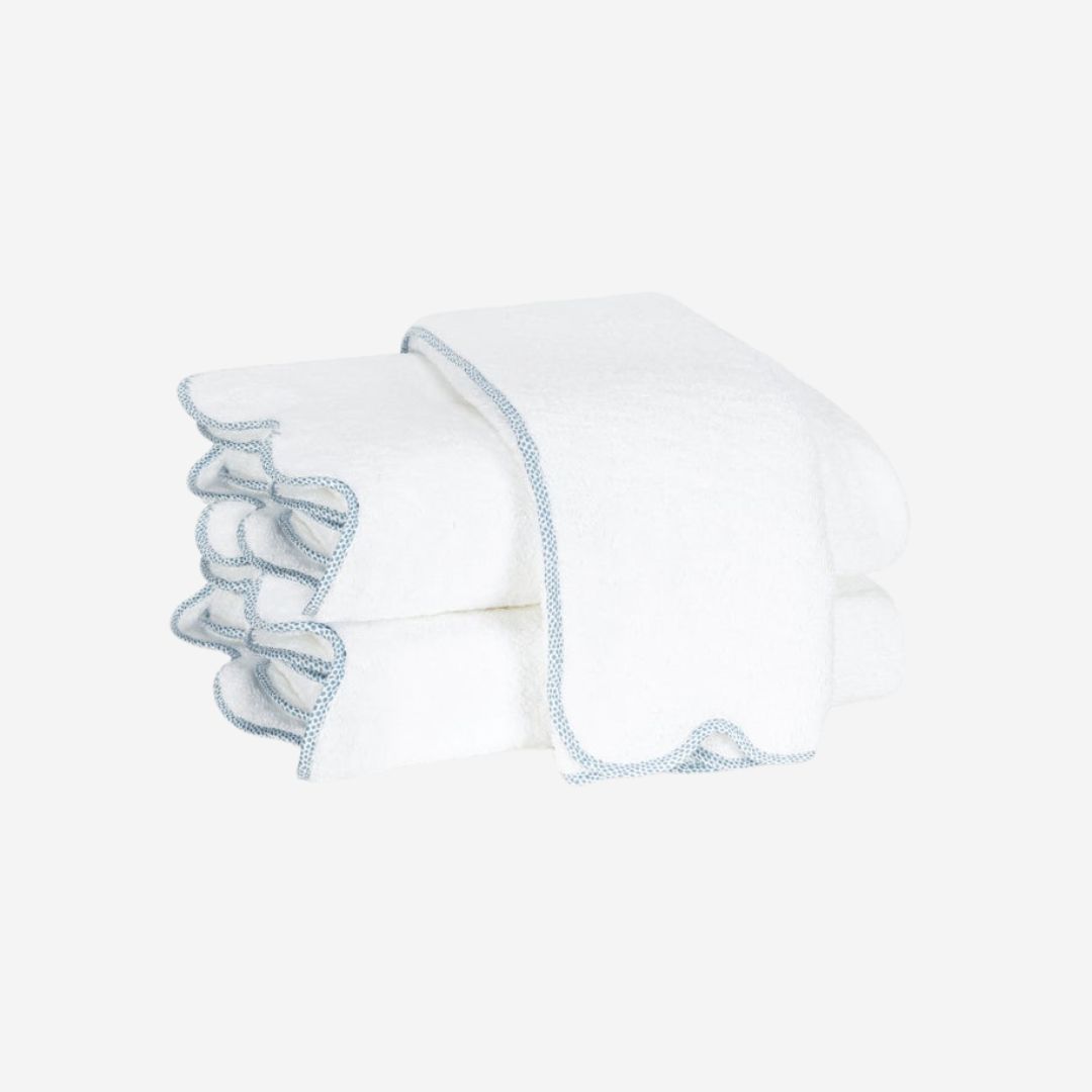 Matouk Jasper Bath Towels, COLOR: Hazy Blue, SIZE: Wash Cloth