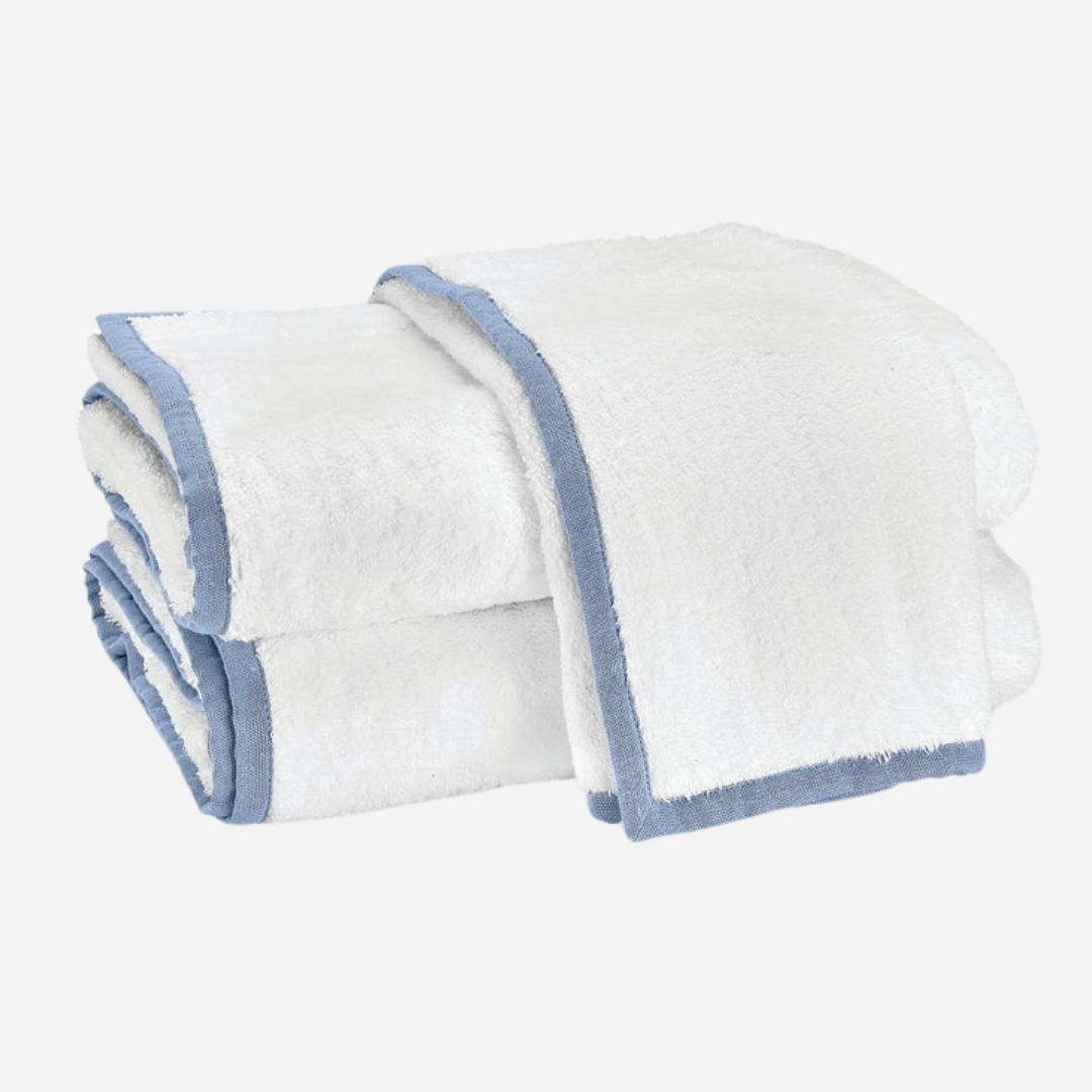 Matouk Enzo Bath Towels, COLOR: Azure, SIZE: Wash Cloth