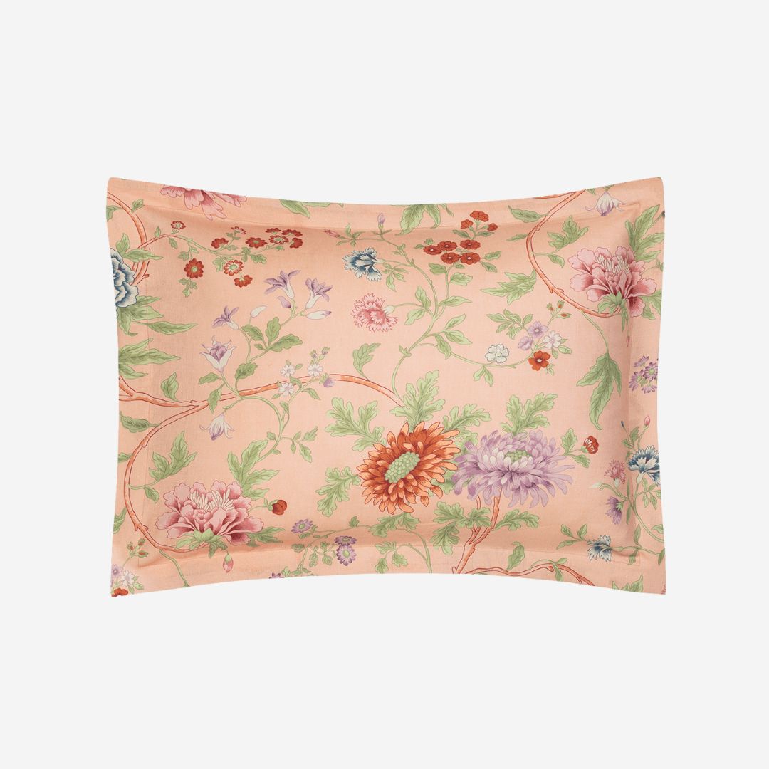 Matouk Simone Linen Bed Style, COLOR: Apricot, PRODUCT: Sham—Standard