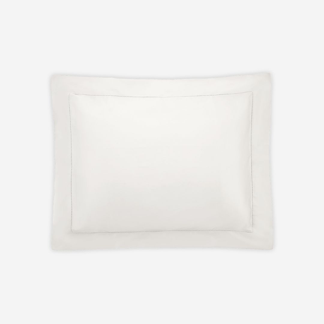 Matouk Nocturne Hemstitch Bed Style, COLOR: Bone, PRODUCT: Sham—Standard