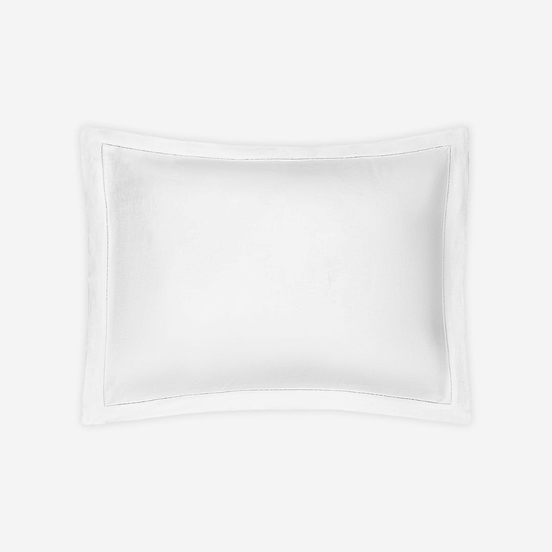 Matouk Roman Hemstitch Bed Style, COLOR: White, PRODUCT: Sham—Standard