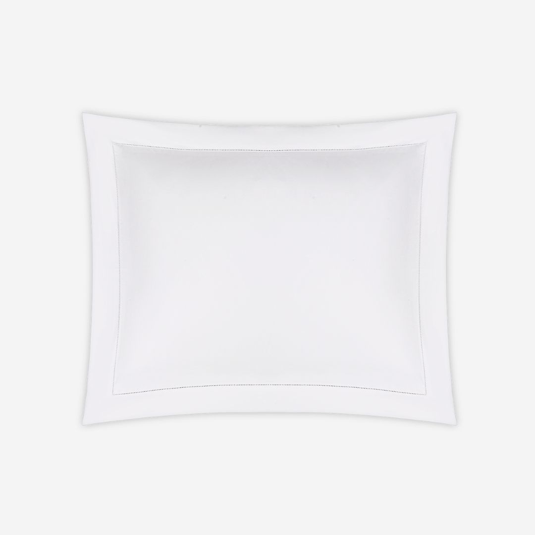 Matouk Gatsby Hemstitch Bed Style, COLOR: White, PRODUCT: Sham—Standard