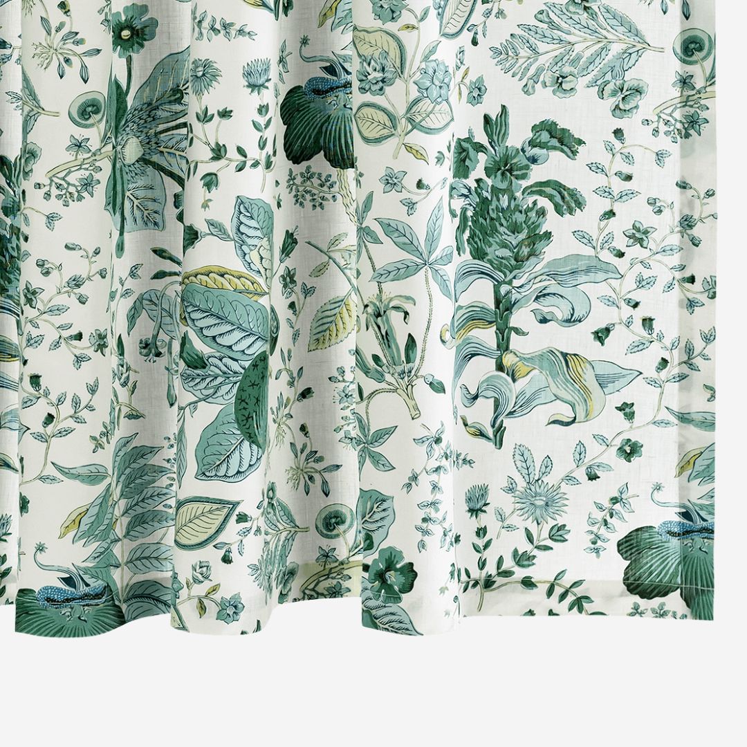 Matouk Pomegranate Linen Shower Curtain, COLOR: Emerald