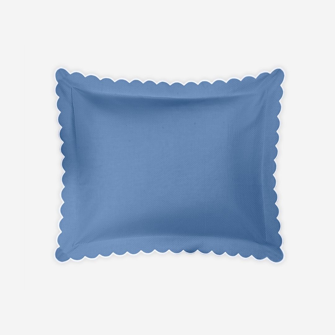 Matouk Diamond Pique Bed Style, COLOR: Azure, PRODUCT: Sham—Standard