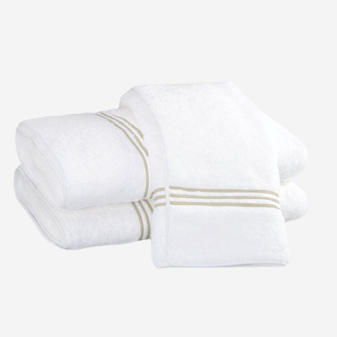 Matouk Bel Tempo Bath Towels, COLOR: Almond, SIZE: Wash Cloth