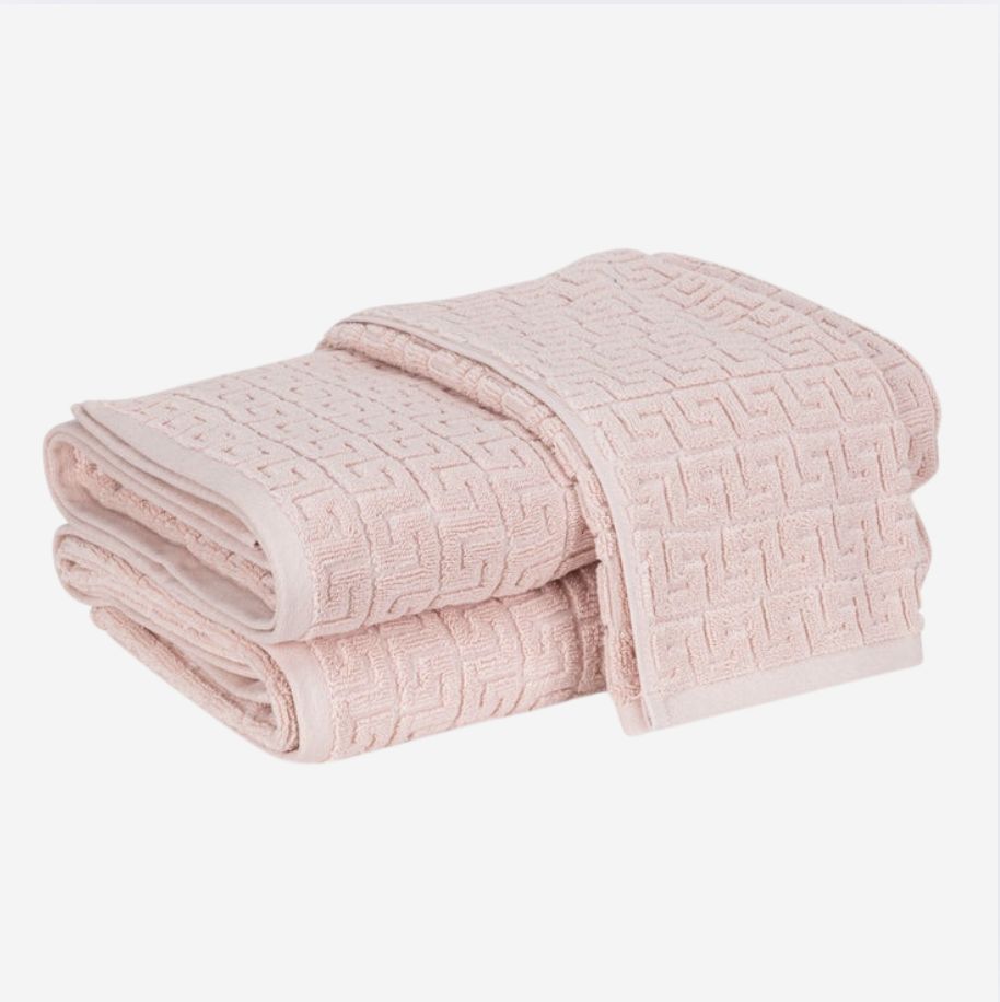 Matouk Athena Bath Towels, COLOR: Blush, SIZE: Wash Cloth