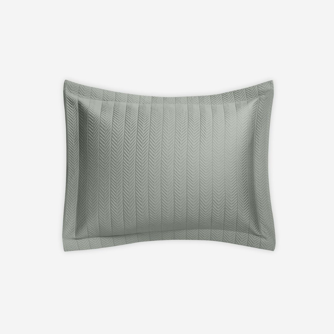 Matouk Netto Bed Style, COLOR: Celadon, PRODUCT: Quilted Sham—Standard