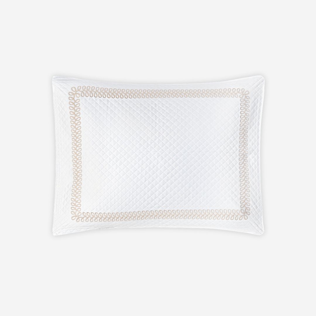 Matouk Astor Braid Matelassé Bed Style, COLOR: Dune, PRODUCT: Sham—Standard