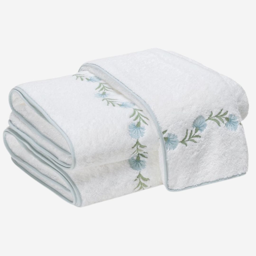 Matouk Daphne Bath Towels, COLOR: Bluebell, SIZE: Wash Cloth