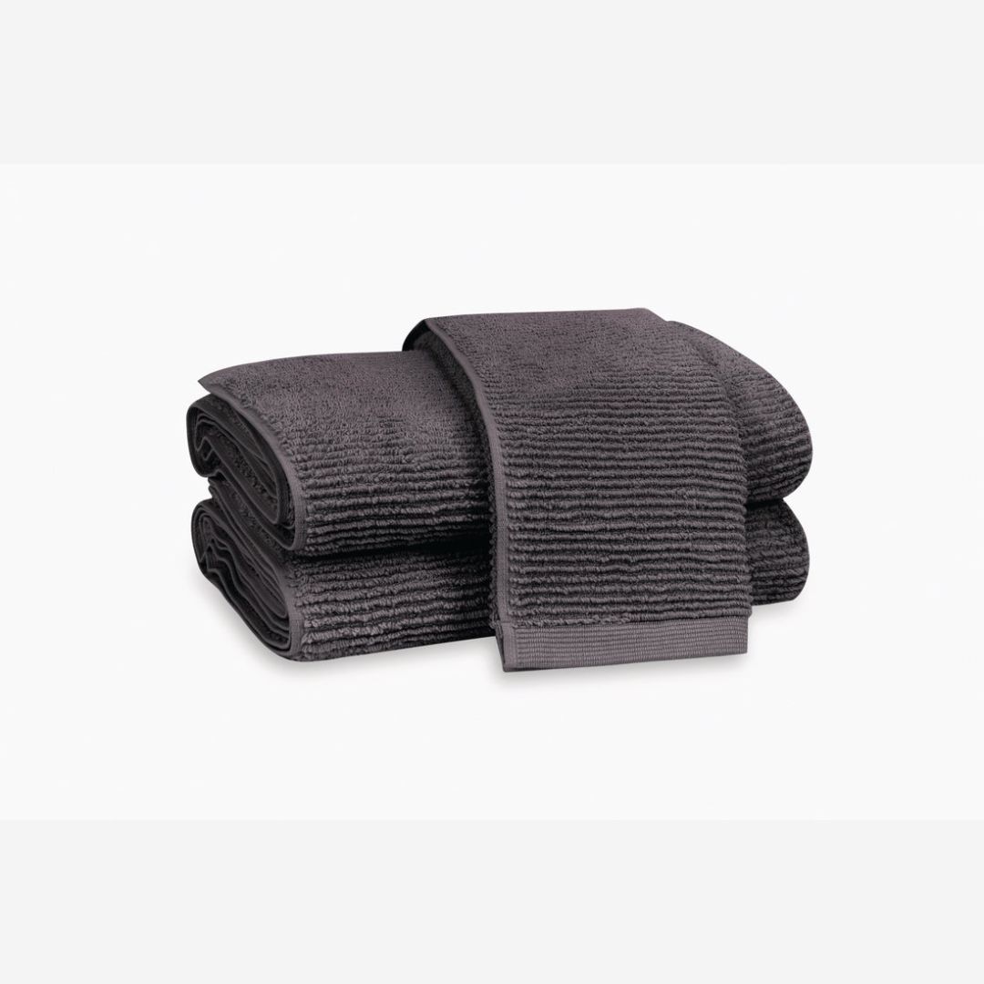 Matouk Aman Bath Towels, COLOR: Anthracite, SIZE: Wash Cloth