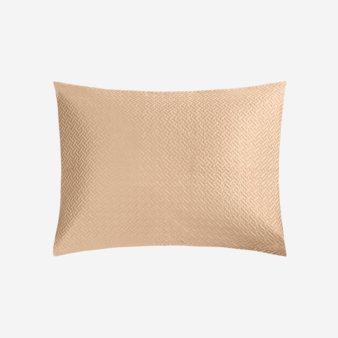 Matouk Basketweave Quilt Bed Style, COLOR: Ambrosia, PRODUCT: Quilted Sham—Standard