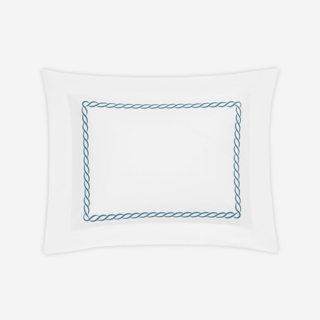 Matouk Classic Chain Bed Style, COLOR: Aqua, PRODUCT: Sham—Standard