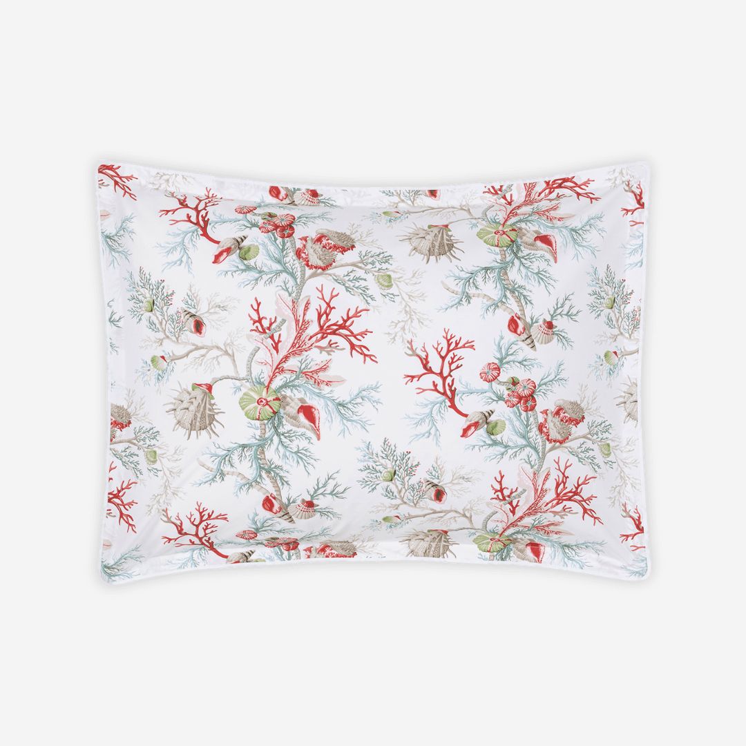 Matouk Del Tesoro Bed Style, COLOR: Coral, PRODUCT: Sham—Standard