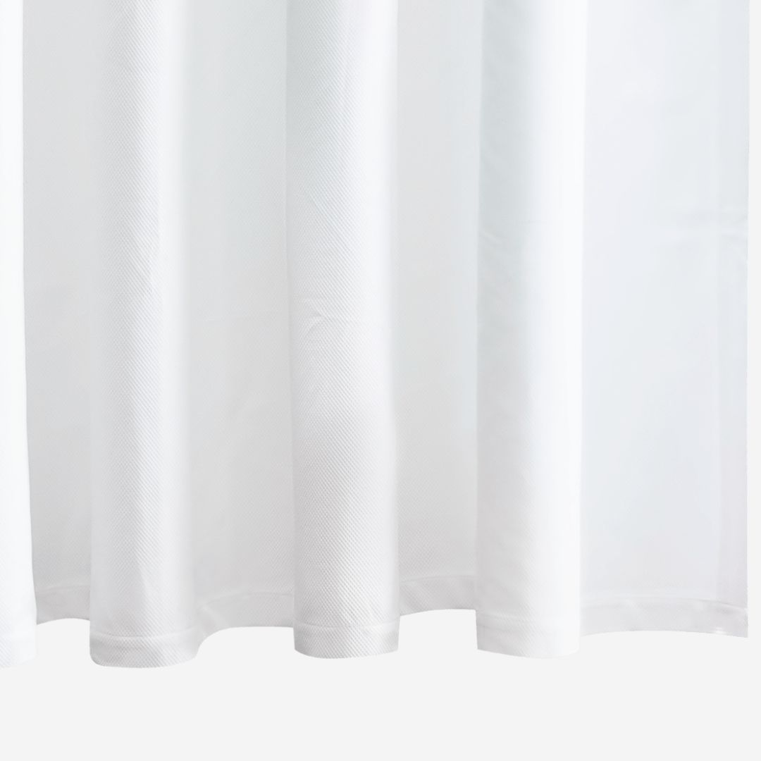 Matouk Camilla Pique Tailored Shower Curtain, COLOR: White