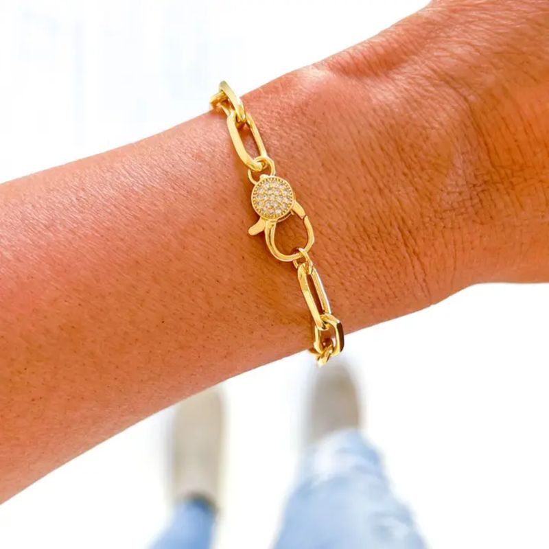 Savvy Bling—Pave Filled Claw Clasp Bracelet