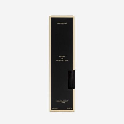 Cereria Molla Premium Reed Diffuser—Amber &amp; Sandalwood Black