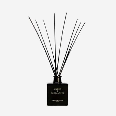 Cereria Molla Premium Reed Diffuser—Amber &amp; Sandalwood Black