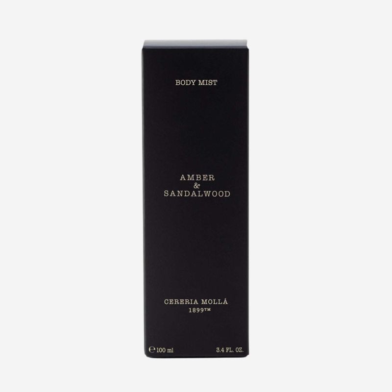 Cereria Molla Room &amp; Body Mist—Amber &amp; Sandalwood Black