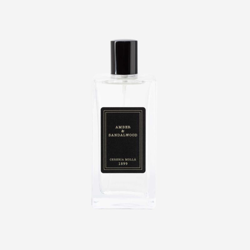 Cereria Molla Room &amp; Body Mist—Amber &amp; Sandalwood Black