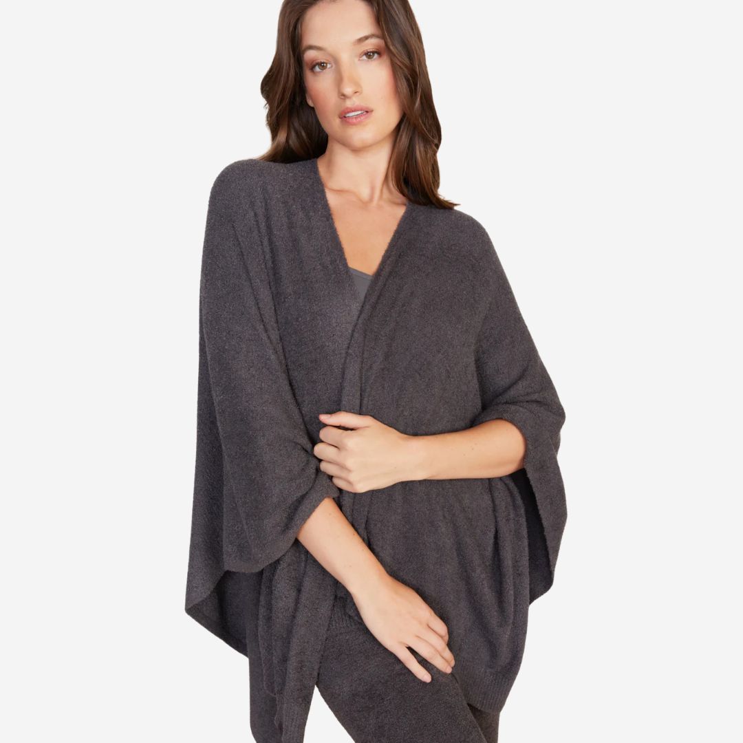 Barefoot Dreams CozyChic Lite Weekend Wrap, COLOR: Carbon, SIZE: One Size