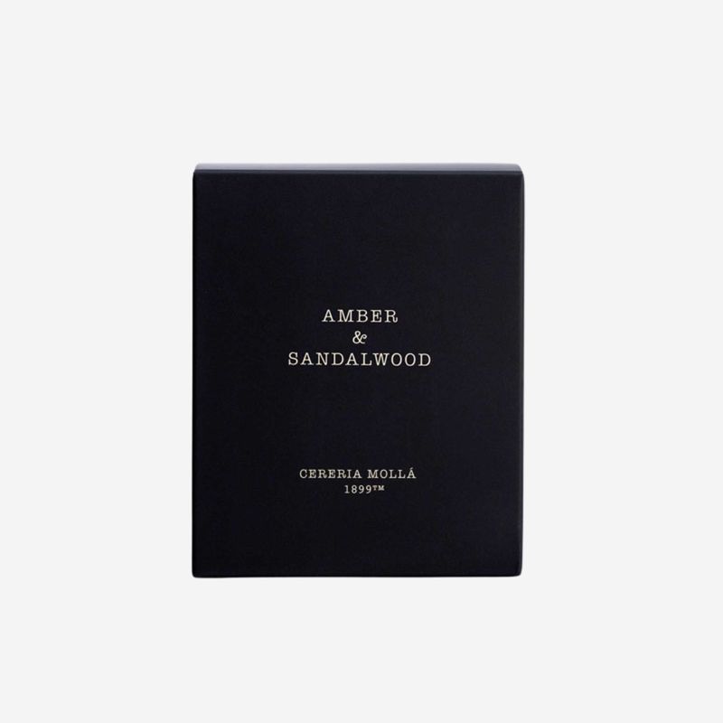 Cereria Molla Classic 8oz Candle—Amber &amp; Sandalwood Black