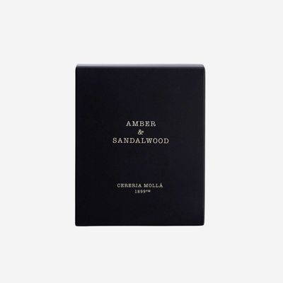 Cereria Molla Classic 8oz Candle—Amber &amp; Sandalwood Black