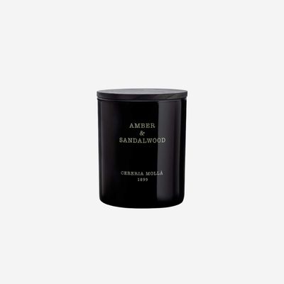 Cereria Molla Classic 8oz Candle—Amber &amp; Sandalwood Black