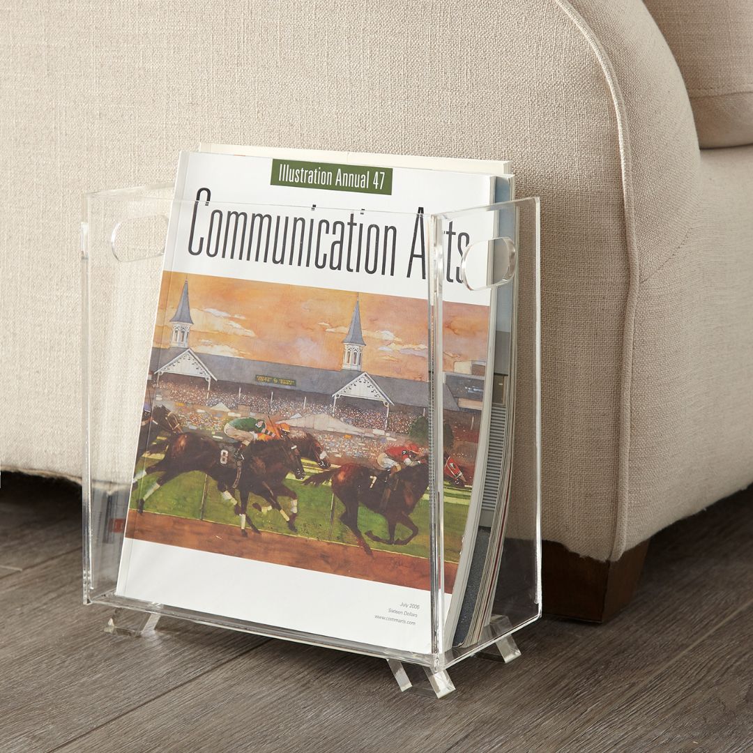 Huang Acrylic Magazine Organizer / Wastebasket
