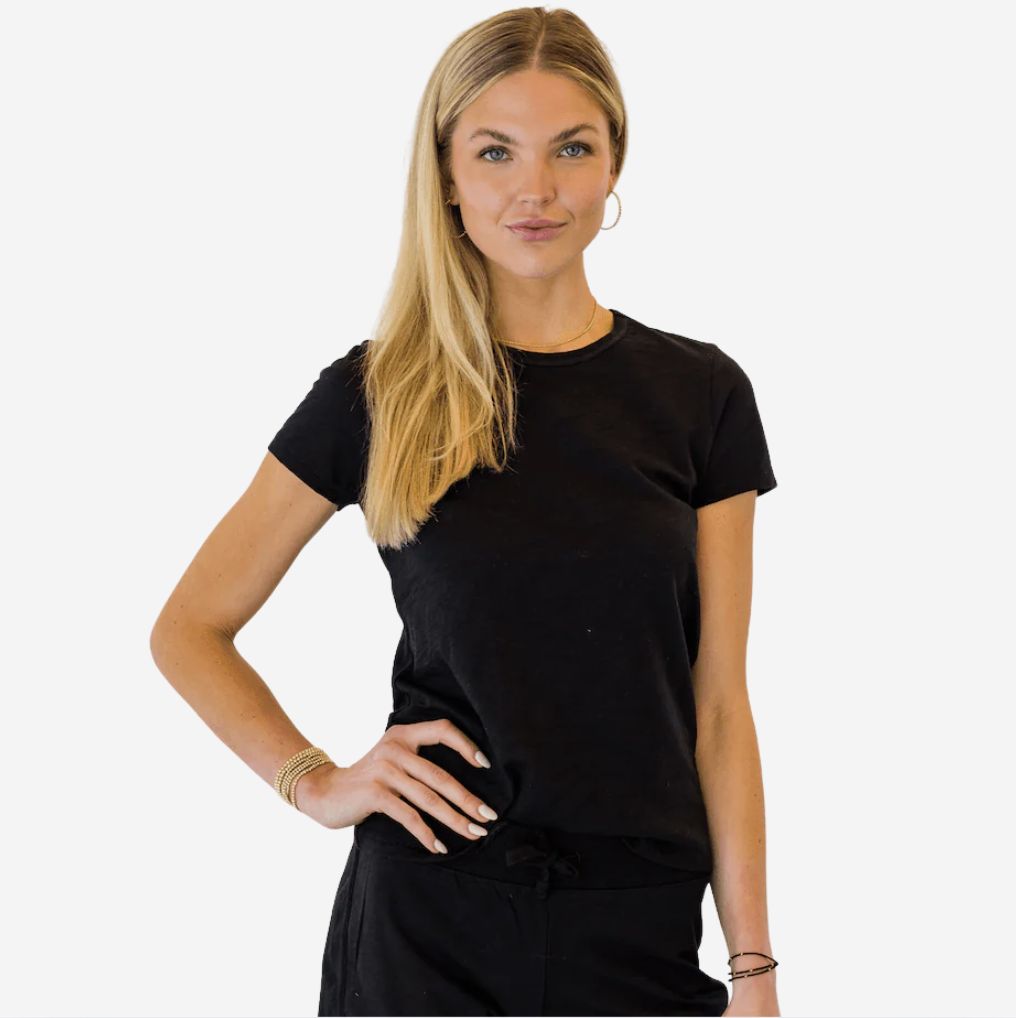 Erin Gray Classic Tee, COLOR: Black, SIZE: Large