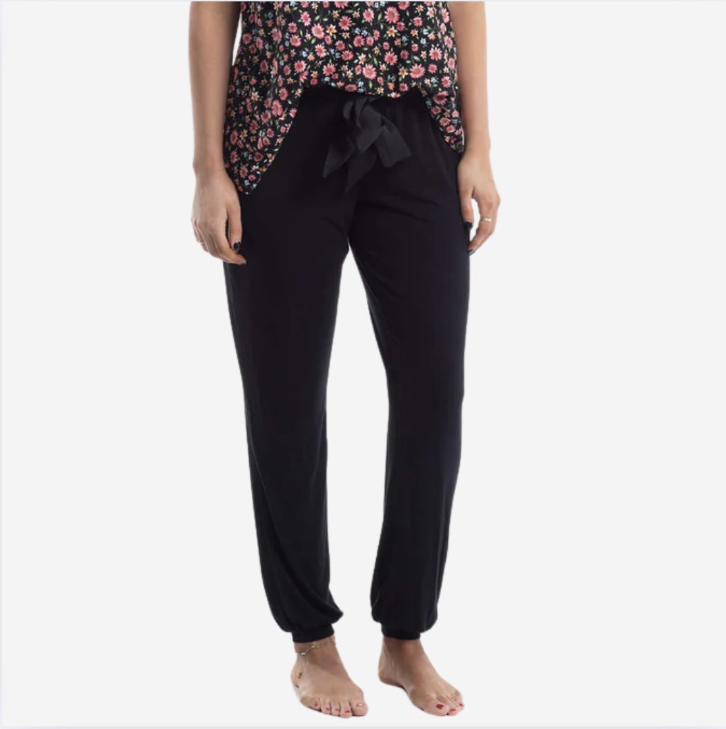 JUJU Jams Patty Jogger Pants, COLOR: Black, SIZE: Large