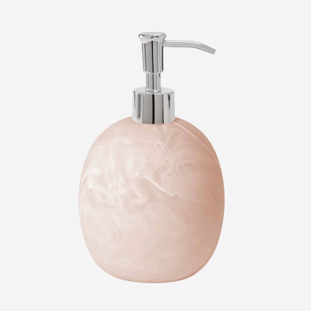 Kassatex Luna Bath Accessories, COLOR: Pale Pink, PRODUCT: Lotion Dispenser—4.33 x 4.33 x 7.08"