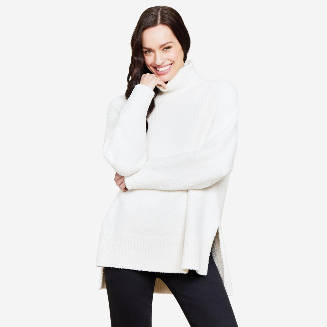 Barefoot Dreams High Low Pullover, COLOR: Cream, SIZE: X-Small