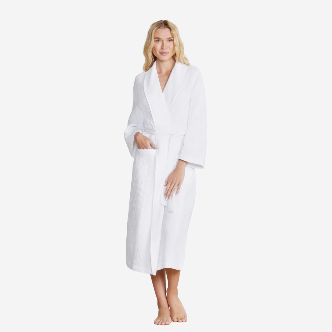 Barefoot Dreams Muslin Cotton Spa Robe, SIZE: 0