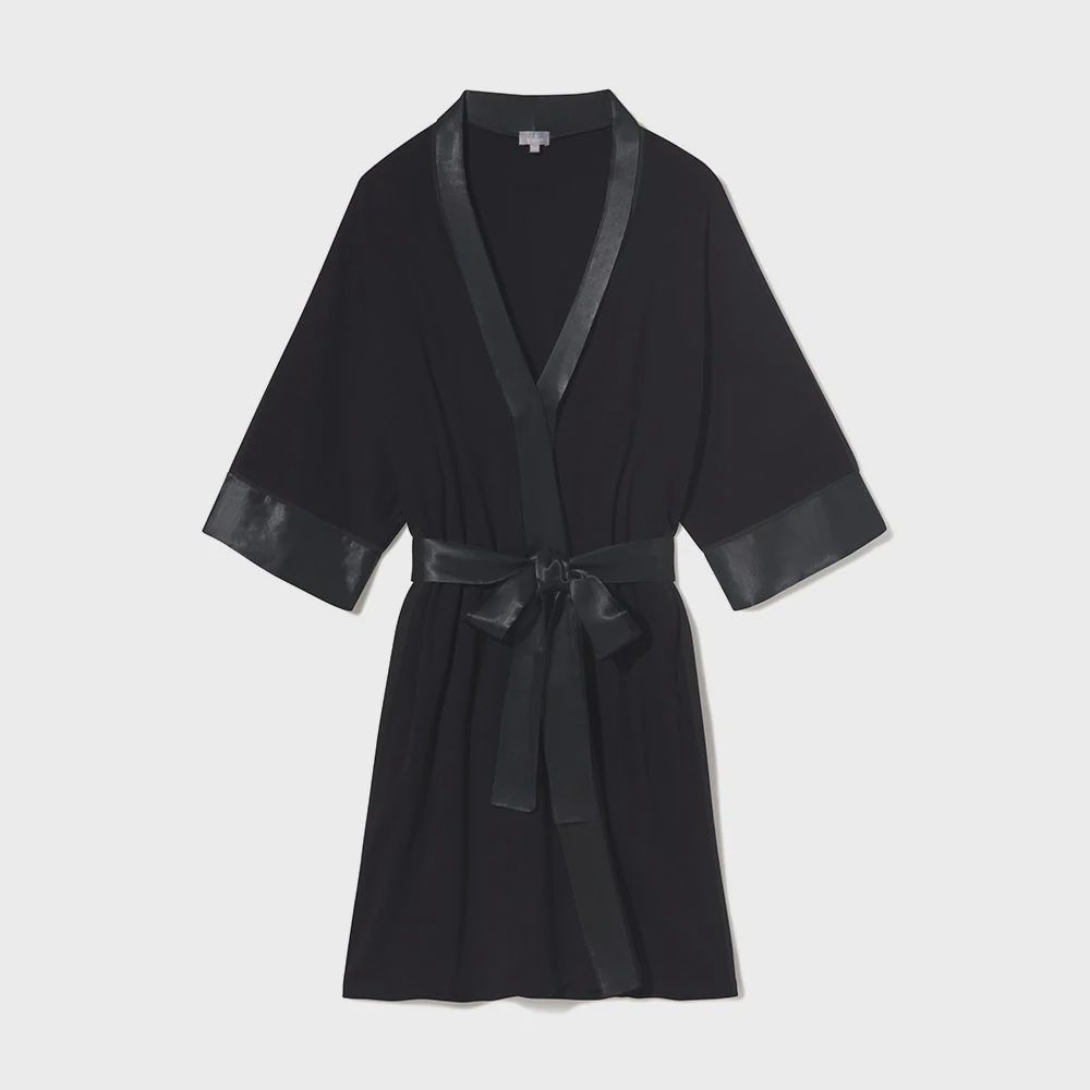 PJ Harlow Shala Robe, COLOR: Black, SIZE: X-Small/Small (0-6)