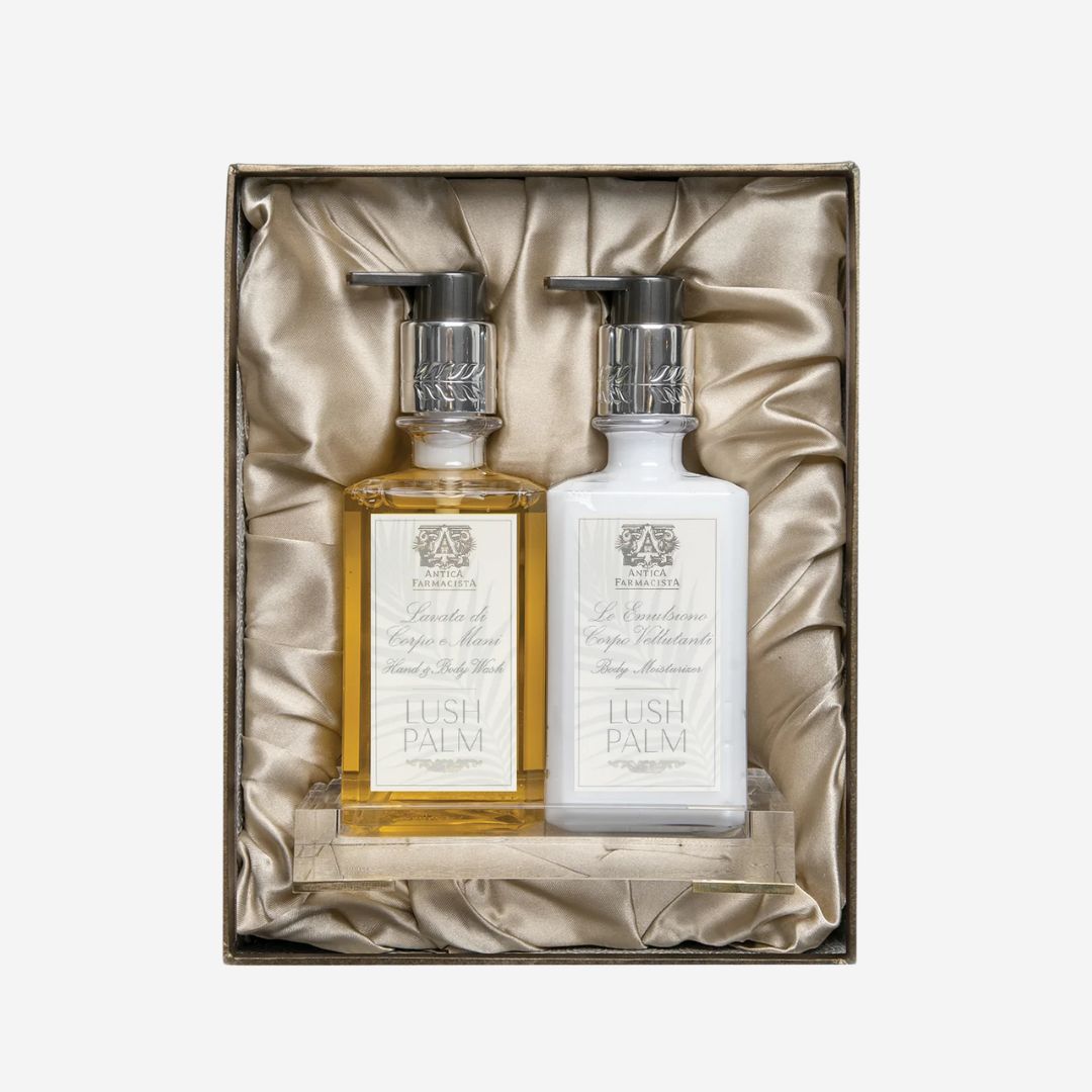 Antica Farmacista Acrylic Bath &amp; Body Gift Set, SCENT: Lush Palm