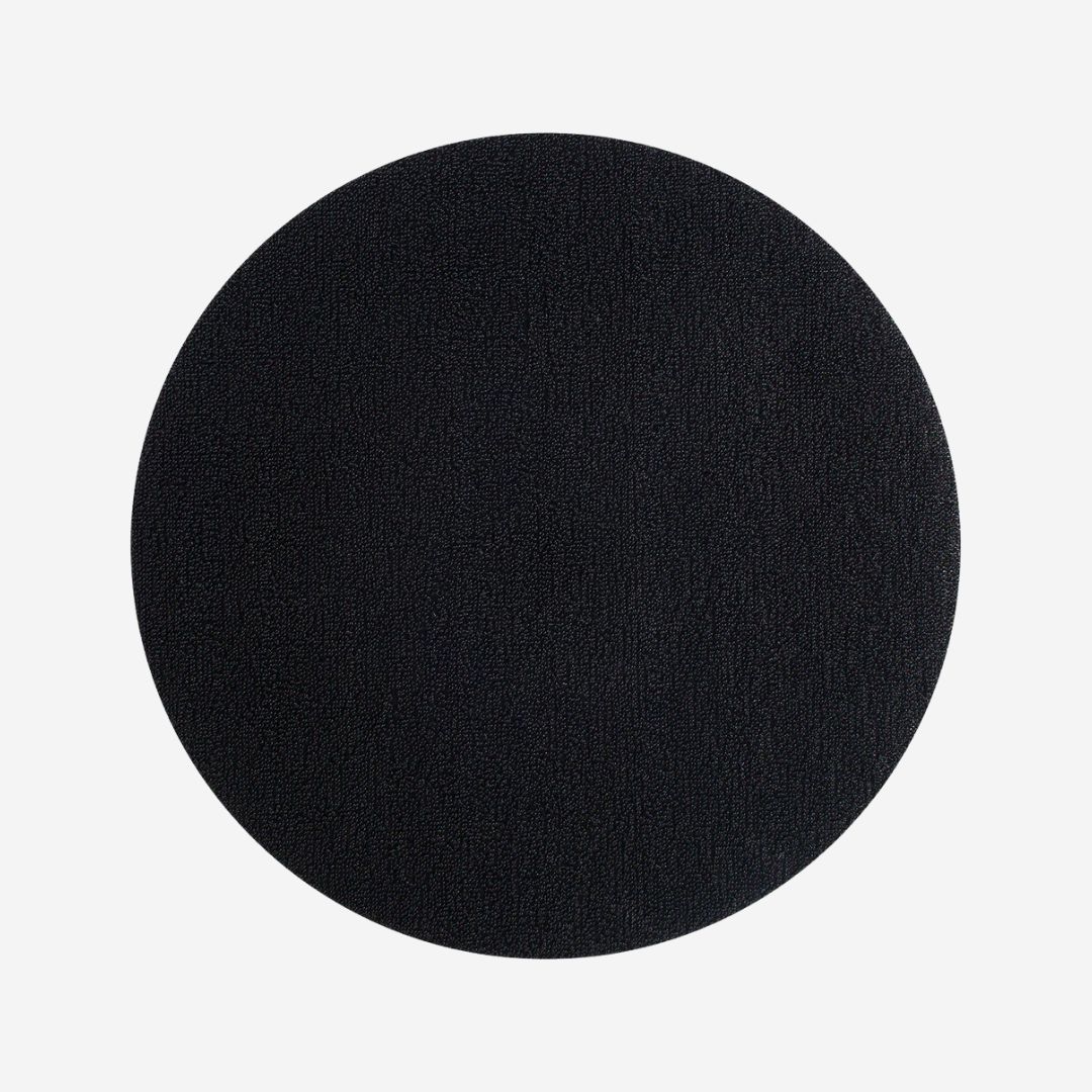 Chilewich Solid Shag Mat, COLOR: Black, SIZE: Round—24" Diameter