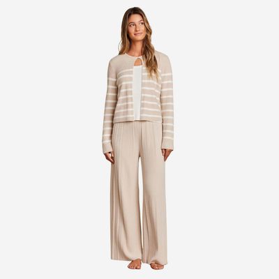 Barefoot Dreams Striped Cardigan with Button