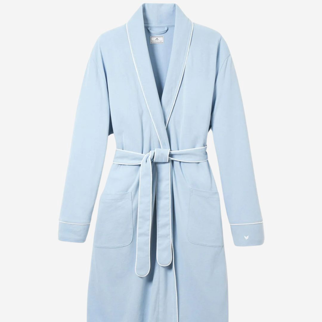 Petite Plume Luxe Pima Robe, COLOR: Periwinkle, SIZE: Small