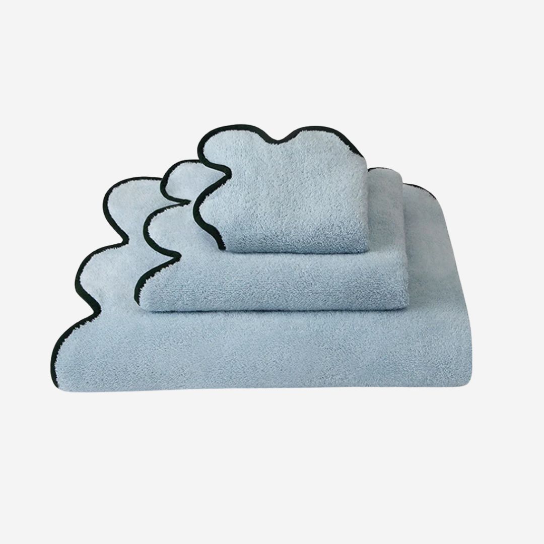 Kassatex Chairish Hand Towels, COLOR: Blue / Forest Green