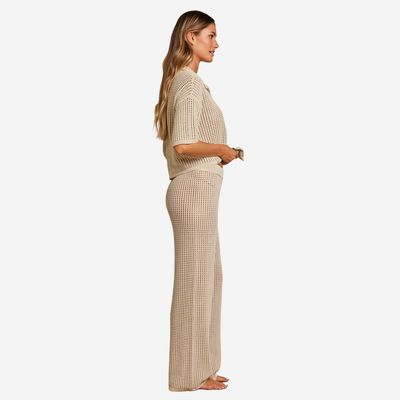 Barefoot Dreams Sunbleached Buttoned Short Sleeve