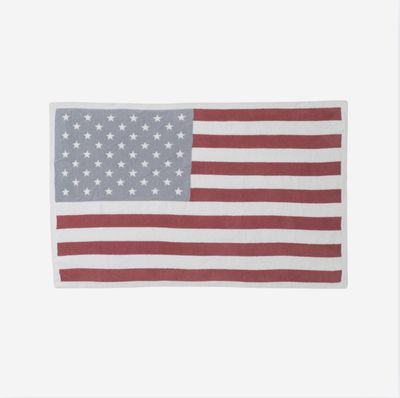 Barefoot Dreams Moonwater American Flag Throw