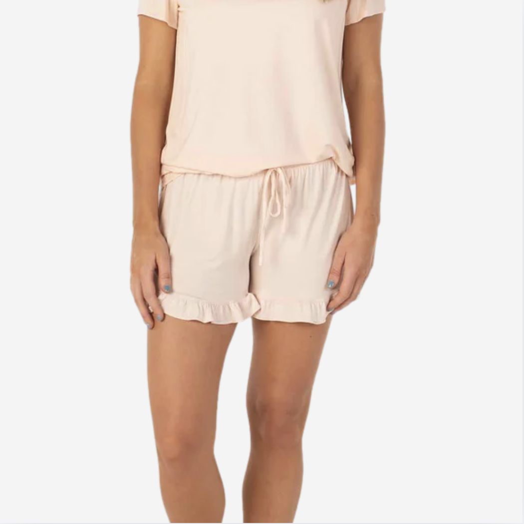 JUJU Jams Macy Ruffle Short, COLOR: Blush, SIZE: X-Small