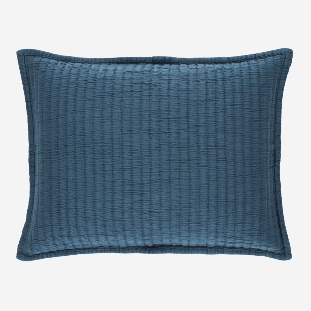 Pine Cone Hill Boyfriend Matelassé Sham, COLOR: Aegean, SIZE: Standard