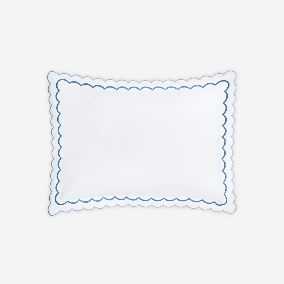 Matouk India Pique Bed Style, COLOR: Azure, PRODUCT: Sham—Standard