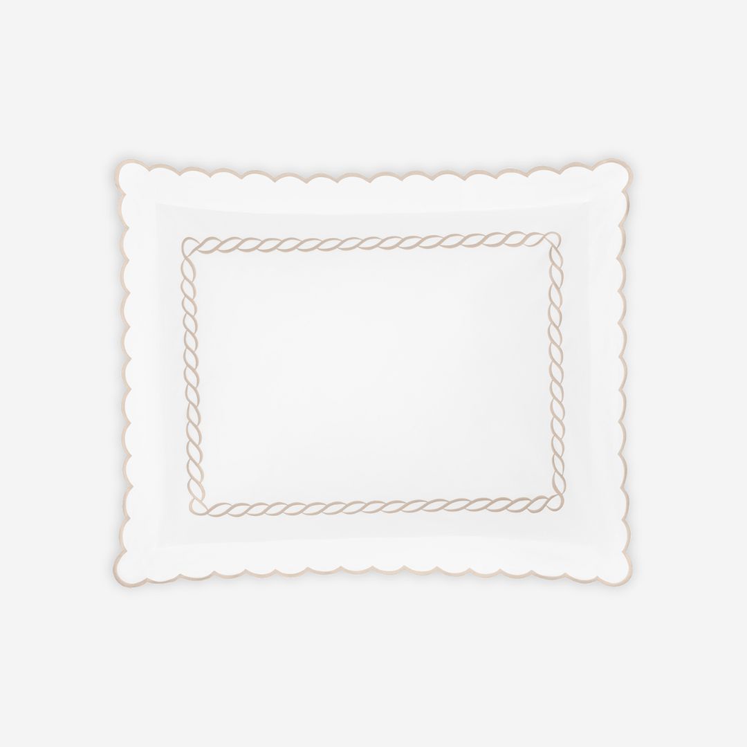 Matouk Classic Chain Scallop Bed Style, COLOR: Dune, PRODUCT: Sham—Standard