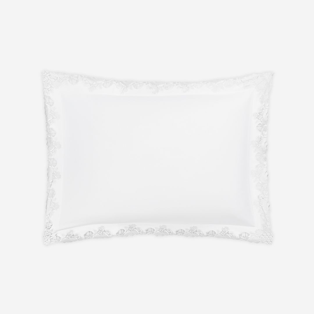 Matouk Lace Pique Coverlet Bed Style, COLOR: White / Virginia, PRODUCT: Sham—Standard