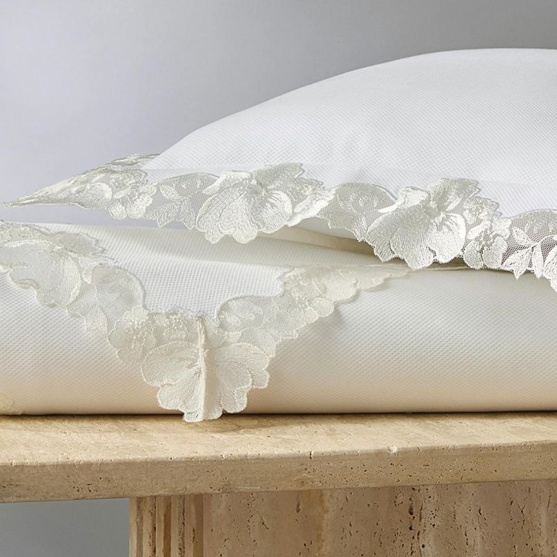 Matouk Lace Pique Coverlet Bed Style