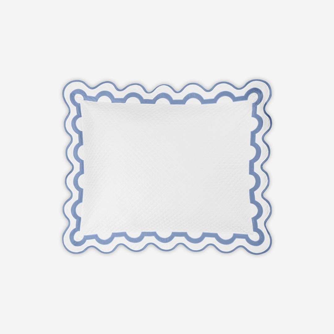 Matouk Mirasol Matelassé Bed Style, COLOR: Azure, PRODUCT: Sham—Standard